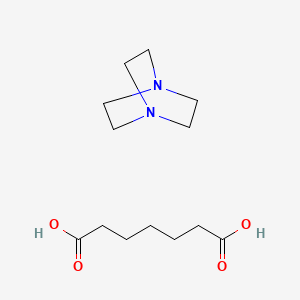 molecular formula C13H24N2O4 B12591711 1,4-Diazabicyclo[2.2.2]octane;heptanedioic acid CAS No. 650631-71-3