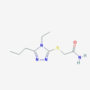 2-[(4-ethyl-5-propyl-4H-1,2,4-triazol-3-yl)sulfanyl]acetamide