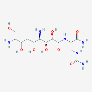 (2S,3R,4R)-4,8-diamino-N-[1-amino-3-(carbamoylamino)-1-oxopropan-2-yl]-2,3,5,7,9-pentahydroxynonanamide
