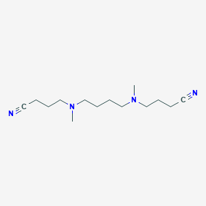 molecular formula C14H26N4 B12591729 4,4'-[Butane-1,4-diylbis(methylazanediyl)]dibutanenitrile CAS No. 500580-92-7