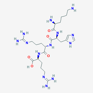 L-Lysyl-L-histidyl-N~5~-(diaminomethylidene)-L-ornithyl-N~5~-(diaminomethylidene)-L-ornithine