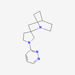 molecular formula C14H20N4 B12591737 Spiro[1-azabicyclo[2.2.2]octane-2,3'-pyrrolidine], 1'-(3-pyridazinyl)- CAS No. 646056-97-5