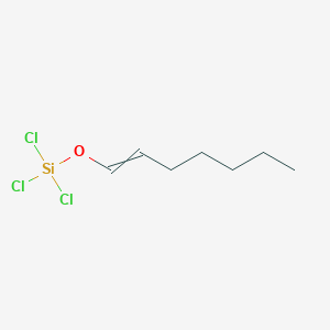 molecular formula C7H13Cl3OSi B12591742 Trichloro[(hept-1-en-1-yl)oxy]silane CAS No. 422321-05-9