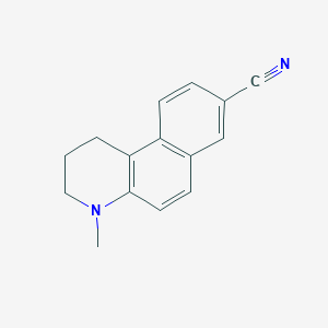 molecular formula C15H14N2 B12591754 4-Methyl-1,2,3,4-tetrahydrobenzo[f]quinoline-8-carbonitrile CAS No. 649553-64-0