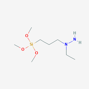 molecular formula C8H22N2O3Si B12591770 1-Ethyl-1-[3-(trimethoxysilyl)propyl]hydrazine CAS No. 876012-03-2