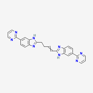 molecular formula C26H20N8 B12591778 2,2'-(But-1-ene-1,4-diyl)bis[6-(pyrimidin-2-yl)-1H-benzimidazole] CAS No. 648415-46-7