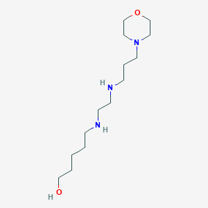 molecular formula C14H31N3O2 B12591795 5-[(2-{[3-(Morpholin-4-YL)propyl]amino}ethyl)amino]pentan-1-OL CAS No. 627527-60-0