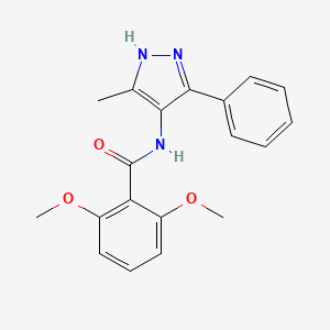 2,6-dimethoxy-N-(5-methyl-3-phenyl-1H-pyrazol-4-yl)benzamide