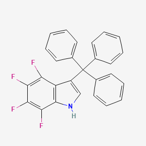 molecular formula C27H17F4N B12591833 4,5,6,7-Tetrafluoro-3-(triphenylmethyl)-1H-indole CAS No. 574757-95-2