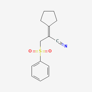 Propanenitrile, 2-cyclopentylidene-3-(phenylsulfonyl)-