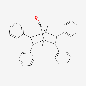 molecular formula C33H30O B12591856 1,4-Dimethyl-2,3,5,6-tetraphenylbicyclo[2.2.1]heptan-7-one CAS No. 651043-15-1