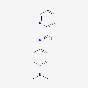 molecular formula C14H15N3 B1259188 N-[4-(Dimethylamino)phenyl]pyridine-2-methaneimine 
