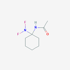 molecular formula C8H14F2N2O B12591895 Acetamide, N-[1-(difluoroamino)cyclohexyl]- CAS No. 647034-56-8