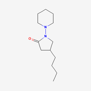 molecular formula C13H24N2O B12591938 4-Butyl-1-(piperidin-1-yl)pyrrolidin-2-one CAS No. 651311-29-4