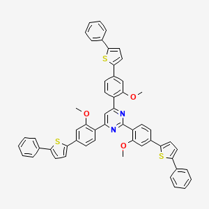 2,4,6-Tris[2-methoxy-4-(5-phenylthiophen-2-yl)phenyl]pyrimidine