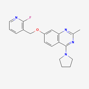 Quinazoline, 7-[(2-fluoro-3-pyridinyl)methoxy]-2-methyl-4-(1-pyrrolidinyl)-