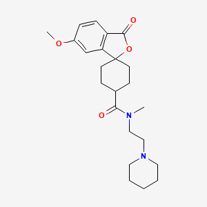 Spiro[cyclohexane-1,1'(3'H)-isobenzofuran]-4-carboxamide, 5'-methoxy-N-methyl-3'-oxo-N-[2-(1-piperidinyl)ethyl]-, trans-(9CI)