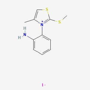 molecular formula C11H13IN2S2 B12592005 3-(2-Aminophenyl)-4-methyl-2-(methylsulfanyl)-1,3-thiazol-3-ium iodide CAS No. 877309-01-8