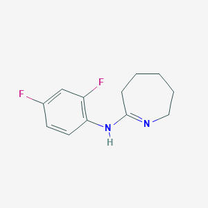 molecular formula C12H14F2N2 B12592011 2H-Azepin-7-amine, N-(2,4-difluorophenyl)-3,4,5,6-tetrahydro- CAS No. 325720-89-6