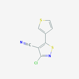 4-Isothiazolecarbonitrile, 3-chloro-5-(3-thienyl)-