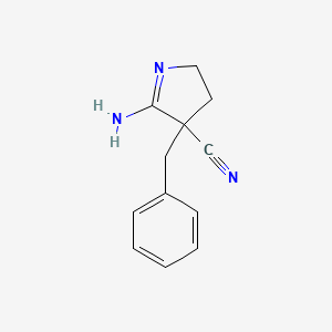 2H-Pyrrole-4-carbonitrile, 5-amino-3,4-dihydro-4-(phenylmethyl)-