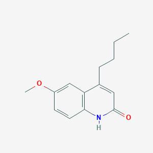 molecular formula C14H17NO2 B12592028 4-Butyl-6-methoxyquinolin-2(1H)-one CAS No. 647836-50-8