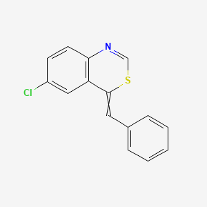 molecular formula C15H10ClNS B12592046 4-Benzylidene-6-chloro-4H-3,1-benzothiazine CAS No. 647025-76-1