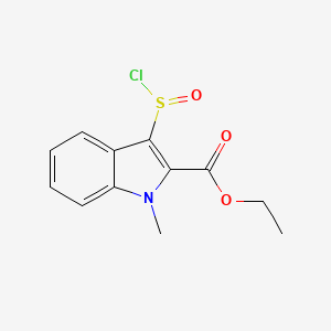 molecular formula C12H12ClNO3S B12592060 Ethyl 3-(chlorosulfinyl)-1-methyl-1H-indole-2-carboxylate CAS No. 872593-09-4