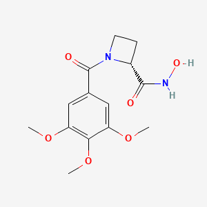 molecular formula C14H18N2O6 B12592068 (2R)-N-hydroxy-1-(3,4,5-trimethoxybenzoyl)azetidine-2-carboxamide CAS No. 647854-68-0