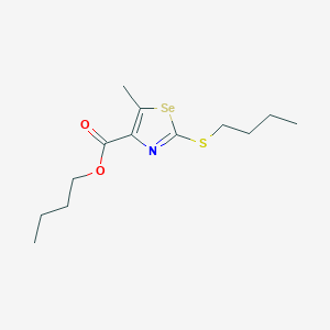 molecular formula C13H21NO2SSe B12592076 Butyl 2-butylsulfanyl-5-methyl-1,3-selenazole-4-carboxylate CAS No. 647032-85-7