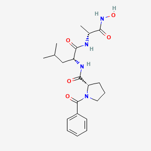 molecular formula C21H30N4O5 B12592091 1-Benzoyl-L-prolyl-D-leucyl-N-hydroxy-D-alaninamide CAS No. 873198-16-4