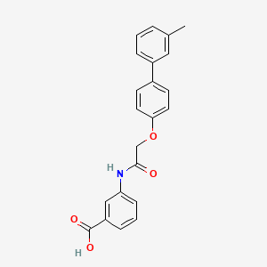 molecular formula C22H19NO4 B12592125 Benzoic acid, 3-[[[(3'-methyl[1,1'-biphenyl]-4-yl)oxy]acetyl]amino]- CAS No. 649773-64-8