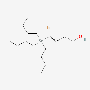 molecular formula C16H33BrOSn B12592182 4-Bromo-4-(tributylstannyl)but-3-en-1-ol CAS No. 616242-59-2