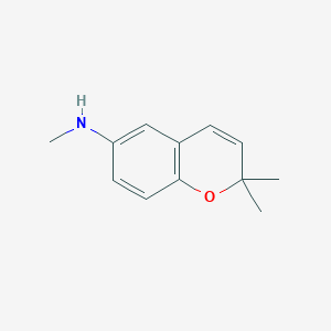 molecular formula C12H15NO B12592190 N,2,2-Trimethyl-2H-1-benzopyran-6-amine CAS No. 602331-66-8