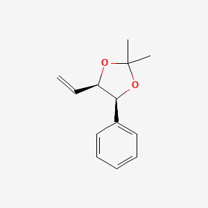 molecular formula C13H16O2 B12592221 1,3-Dioxolane, 4-ethenyl-2,2-dimethyl-5-phenyl-, (4R,5S)- CAS No. 646995-81-5