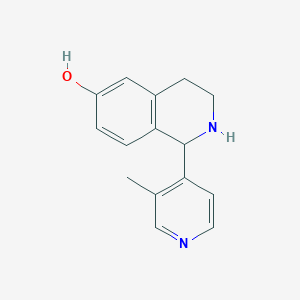 molecular formula C15H16N2O B12592240 1-(3-Methylpyridin-4-yl)-1,2,3,4-tetrahydroisoquinolin-6-ol CAS No. 600647-67-4