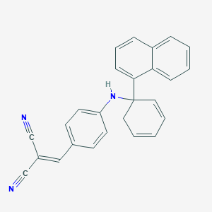 [(4-{[1-(Naphthalen-1-yl)cyclohexa-2,4-dien-1-yl]amino}phenyl)methylidene]propanedinitrile