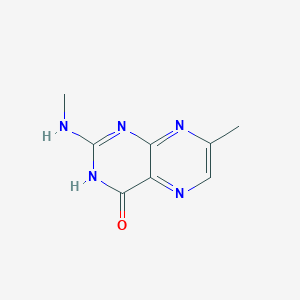 molecular formula C8H9N5O B12592259 4(1H)-Pteridinone,7-methyl-2-(methylamino)-(9CI) 