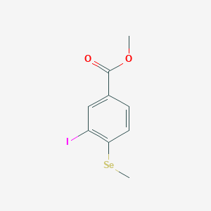 molecular formula C9H9IO2Se B12592279 Benzoic acid, 3-iodo-4-(methylseleno)-, methyl ester CAS No. 874764-42-8