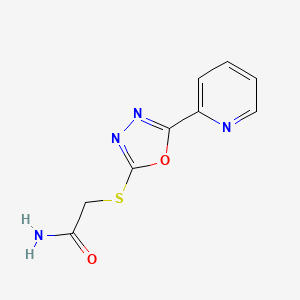 2-{[5-(2-Pyridinyl)-1,3,4-oxadiazol-2-yl]sulfanyl}acetamide