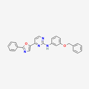 molecular formula C26H20N4O2 B12592325 N-[3-(Benzyloxy)phenyl]-4-(2-phenyl-1,3-oxazol-5-yl)pyrimidin-2-amine CAS No. 647030-92-0