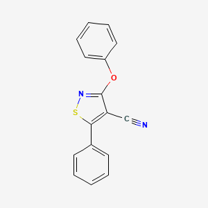 molecular formula C16H10N2OS B12592327 3-Phenoxy-5-phenylisothiazole-4-carbonitrile CAS No. 647016-69-1