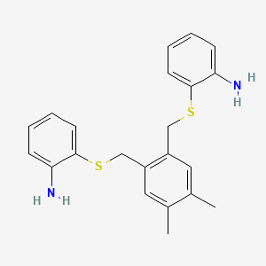 molecular formula C22H24N2S2 B12592330 2,2'-[(4,5-Dimethyl-1,2-phenylene)bis(methylenesulfanediyl)]dianiline CAS No. 627102-17-4