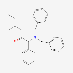 1-(Dibenzylamino)-4-methyl-1-phenylhexan-2-one