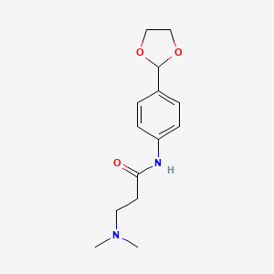 N-[4-(1,3-Dioxolan-2-yl)phenyl]-N~3~,N~3~-dimethyl-beta-alaninamide