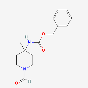 molecular formula C15H20N2O3 B12592373 Benzyl (1-formyl-4-methylpiperidin-4-yl)carbamate CAS No. 651056-63-2