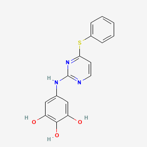 5-{[4-(Phenylsulfanyl)pyrimidin-2-yl]amino}benzene-1,2,3-triol