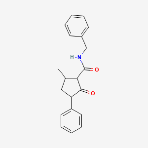 Cyclopentanecarboxamide, 5-methyl-2-oxo-3-phenyl-N-(phenylmethyl)-