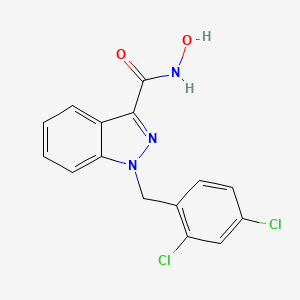 1H-Indazole-3-carboxamide, 1-[(2,4-dichlorophenyl)methyl]-N-hydroxy-