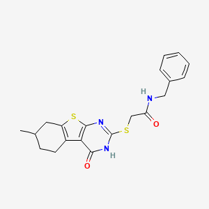 Acetamide,2-[(1,4,5,6,7,8-hexahydro-7-methyl-4-oxo[1]benzothieno[2,3-D]pyrimidin-2-YL)thio]-N-benzyl-